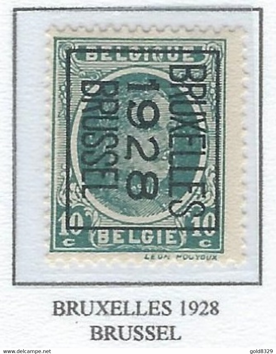 Préo TYPO 1928    -   COB 194 MNH -  (10c. Vert BRUXELLES  1928  BRUSSEL) (Pos B) - Typografisch 1922-31 (Houyoux)