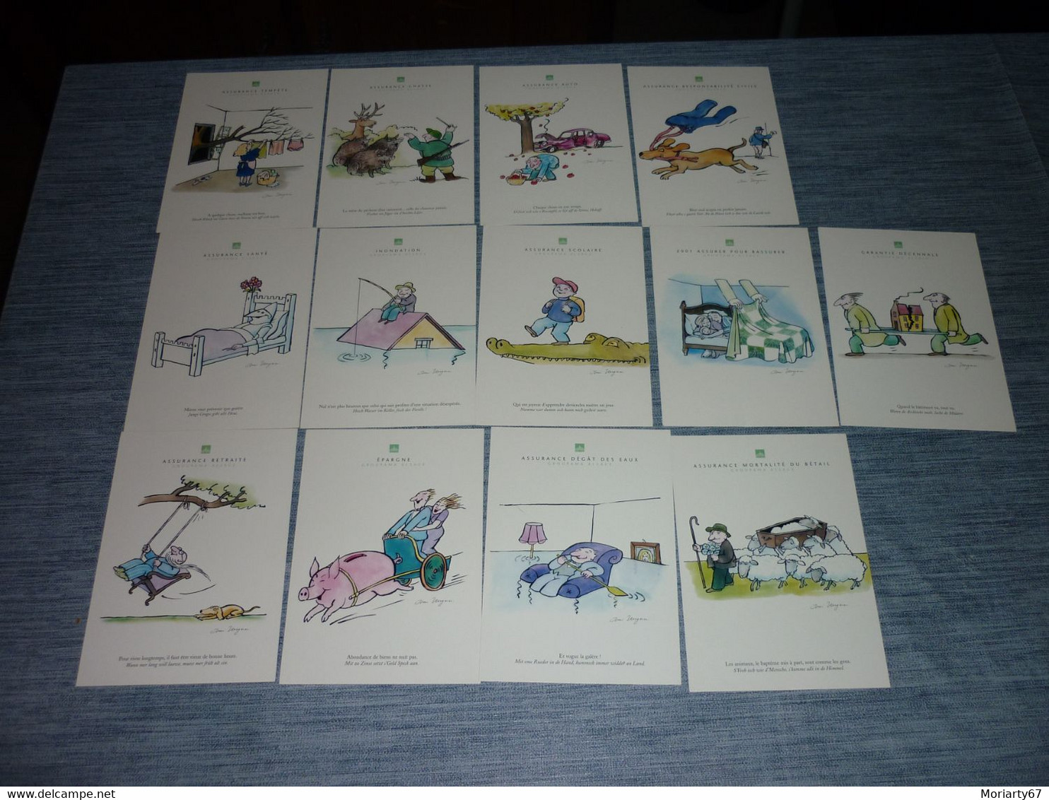 Lot Carte Postale Illustrateur Tomi Ungerer 13 Cartes GROUPAMA ALSACE - Ungerer