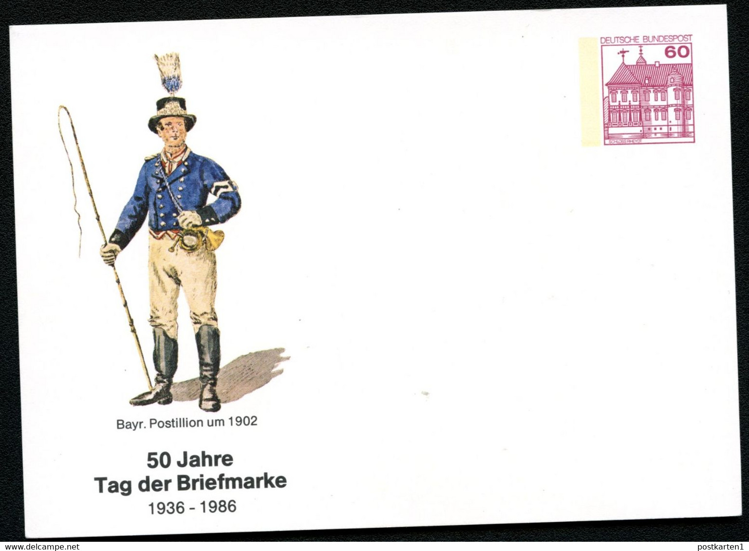 Bund PP106 C1/018-4 BAYRISCHER POSTILLION 1902 Aschaffenburg 1986 - Privatpostkarten - Ungebraucht