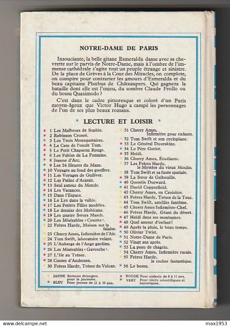 VICTOR HUGO - NOTRE-DAME DE PARIS - Lecture Et Loisirs N° 51 - Librairie Charpentier, Paris 1962 - Collection Lectures Et Loisirs
