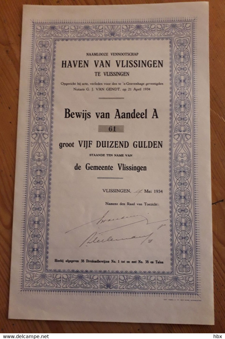 Haven Van Vlissingen - 1934 - Navegación