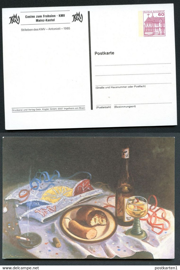 Bund PP106 C2/032 KARNEVAL STILLEBEN ANTONIOTI 1985 Mainz 1986 - Private Postcards - Mint