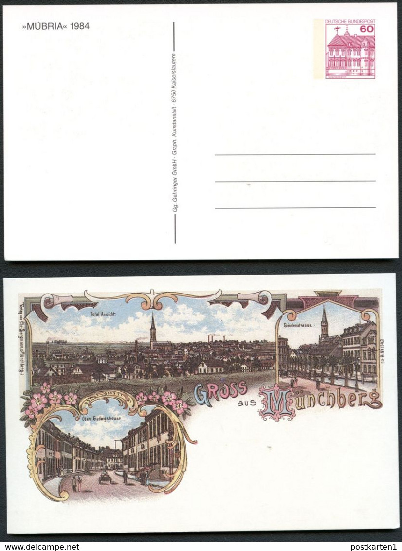Bund PP106 C2/040-I ANSICHTEN MÜNCHBERG 1984 - Postales Privados - Nuevos