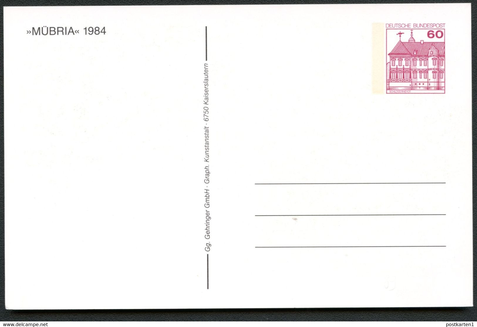 Bund PP106 C2/040-I ANSICHTEN MÜNCHBERG 1984 - Private Postcards - Mint