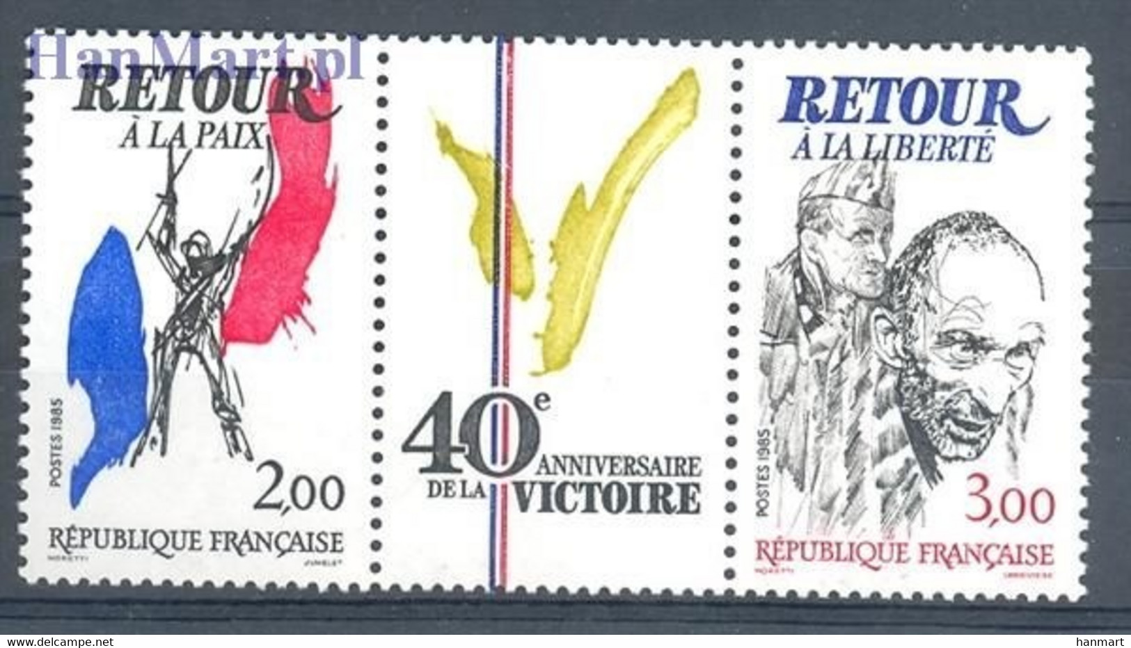 Frankrijk 1985 Mi 2499-2500 Postfris  - WW2