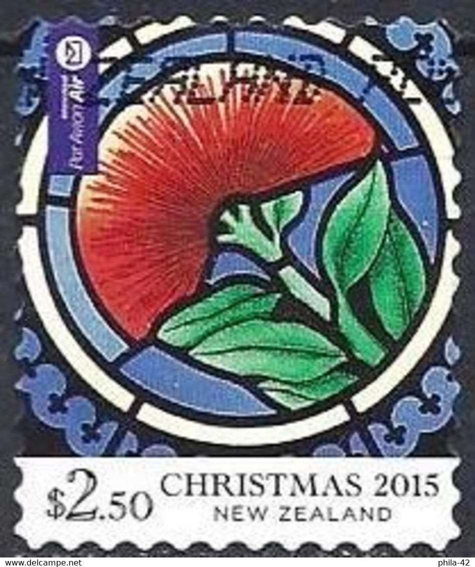 New-Zealand 2015 - Mi 3295 - YT 3162 ( Christmas : Flower Of Pohutukawa ) Self Adhesive Perf. 10 - Gebraucht