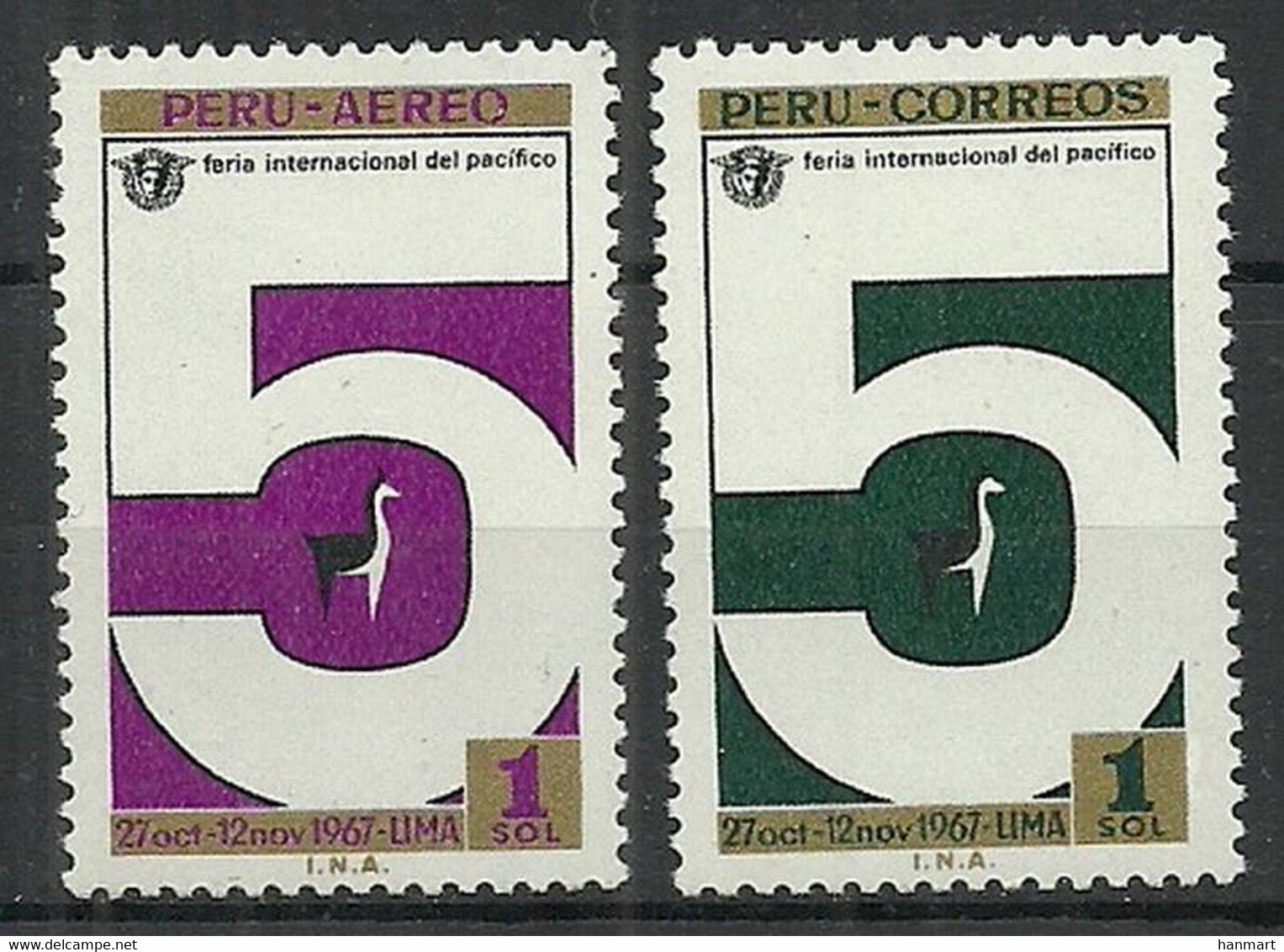 Peru 1967 Mi 686-687 Postfris  - Autres & Non Classés