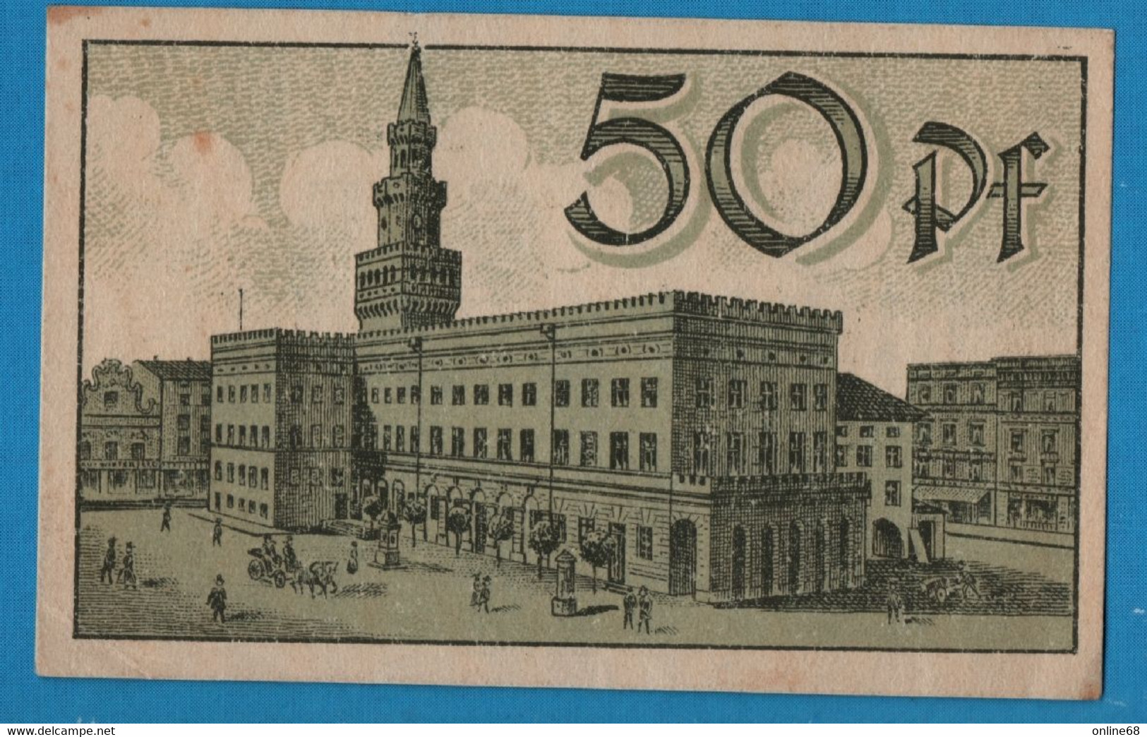 GERMANY OPPELN Stadt 50 PFENNIG No Date (1920) Ref# O22.5d   Notgeld - [11] Local Banknote Issues