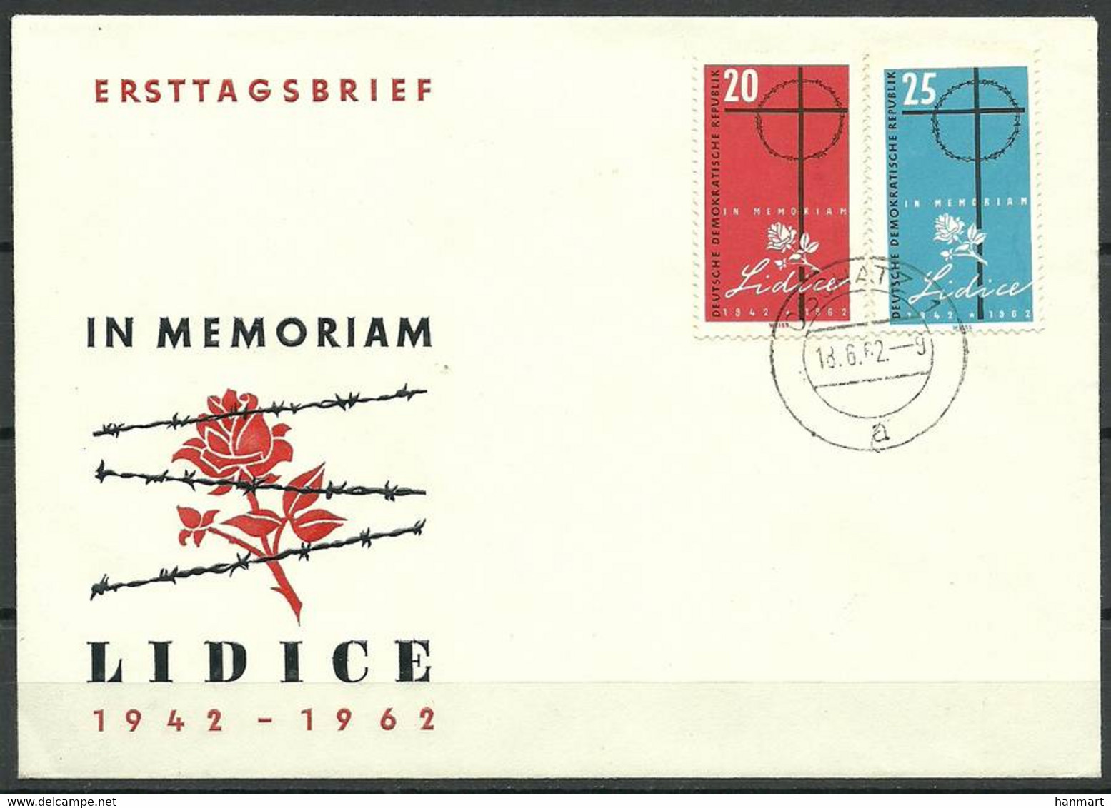 Deutschland (DDR) 1962 Mi 891-892 FDC  - WW2