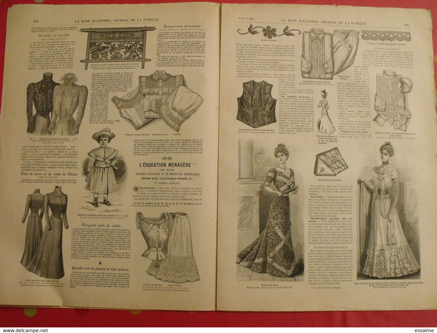 4 Revues La Mode Illustrée, Journal De La Famille.  N° 29,30,32,33 De 1900. Couverture En Couleur. Jolies Gravures - Fashion