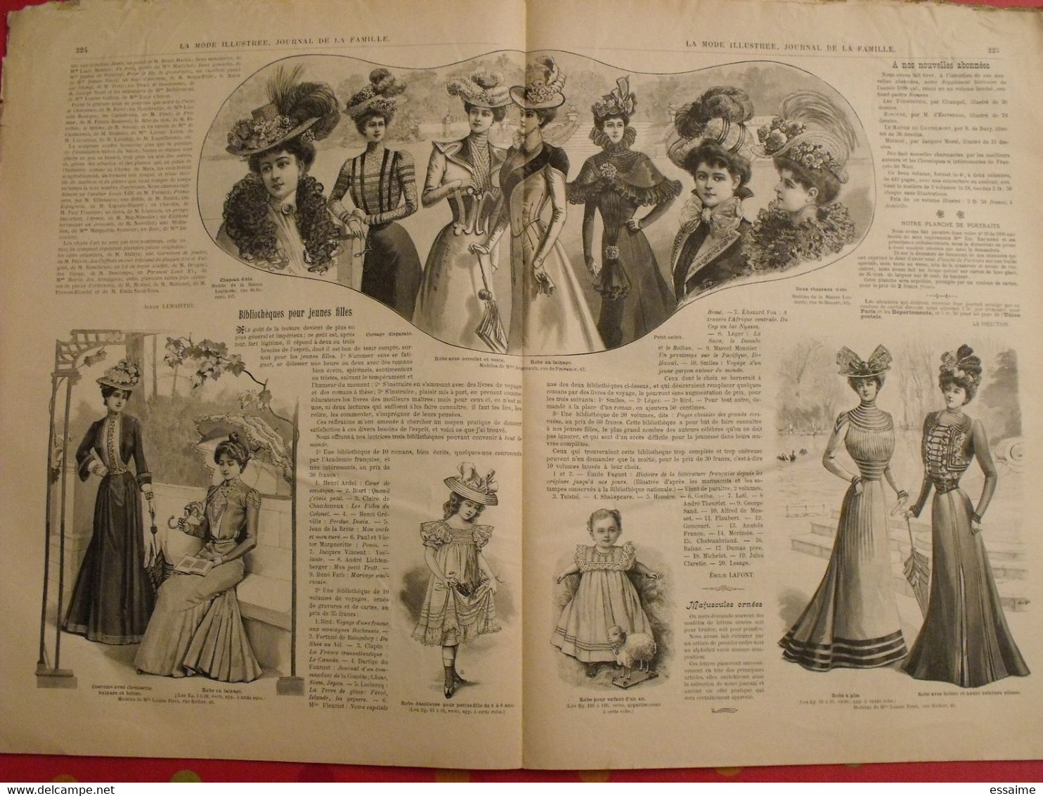 4 Revues La Mode Illustrée, Journal De La Famille.  N° 15,16,17,18 De 1900. Couverture En Couleur. Jolies Gravures - Moda