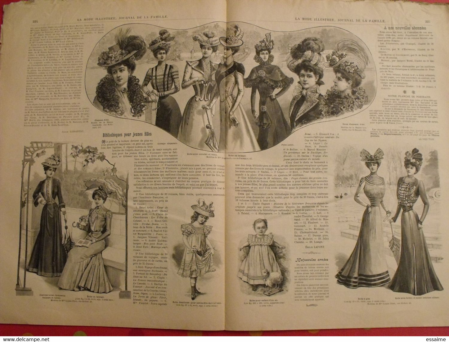 4 Revues La Mode Illustrée, Journal De La Famille.  N° 15,16,17,18 De 1900. Couverture En Couleur. Jolies Gravures - Mode