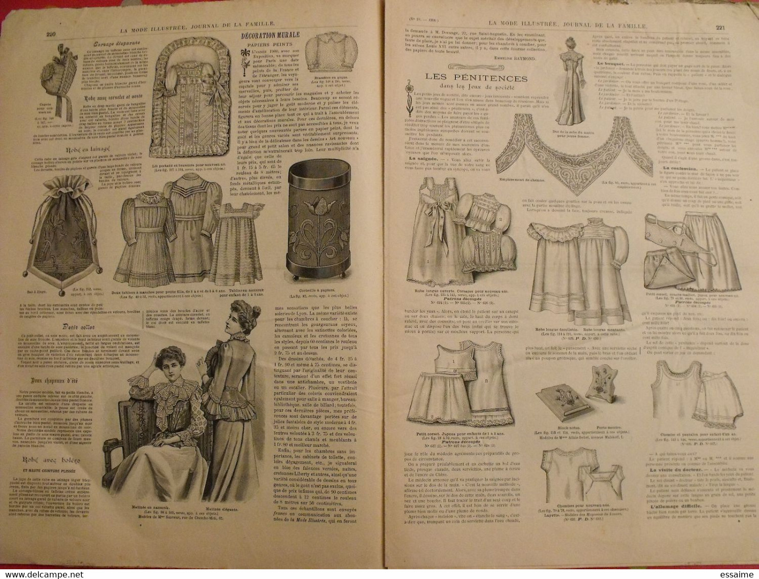 4 Revues La Mode Illustrée, Journal De La Famille.  N° 15,16,17,18 De 1900. Couverture En Couleur. Jolies Gravures - Fashion