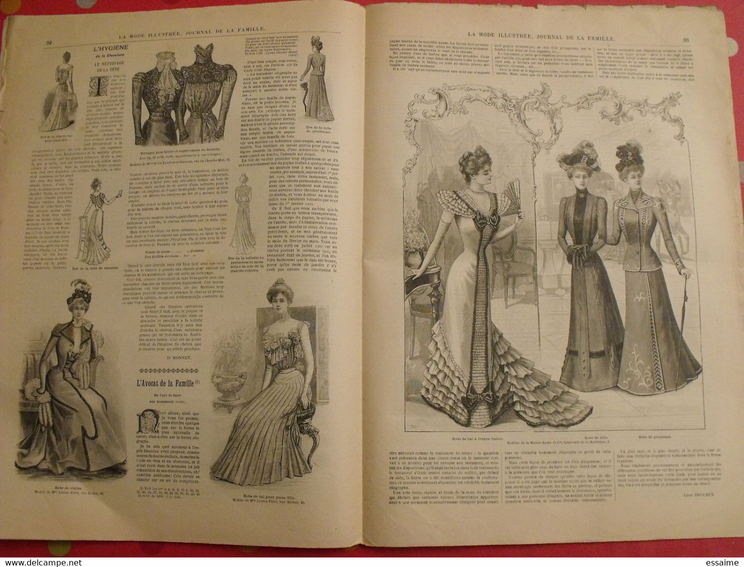 3 Revues La Mode Illustrée, Journal De La Famille.  N° 1,2,3 De 1900. Couverture En Couleur. Jolies Gravures - Fashion