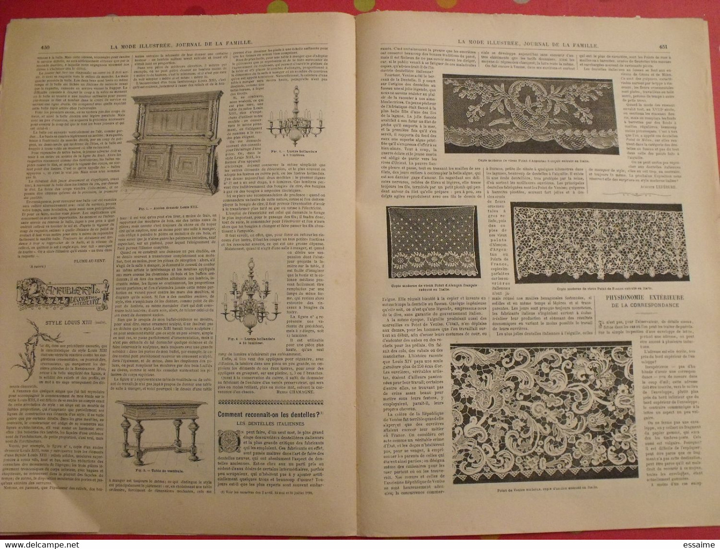 4 Revues La Mode Illustrée, Journal De La Famille.  N° 33,34,36,37 De 1899. Couverture En Couleur. Jolies Gravures - Mode