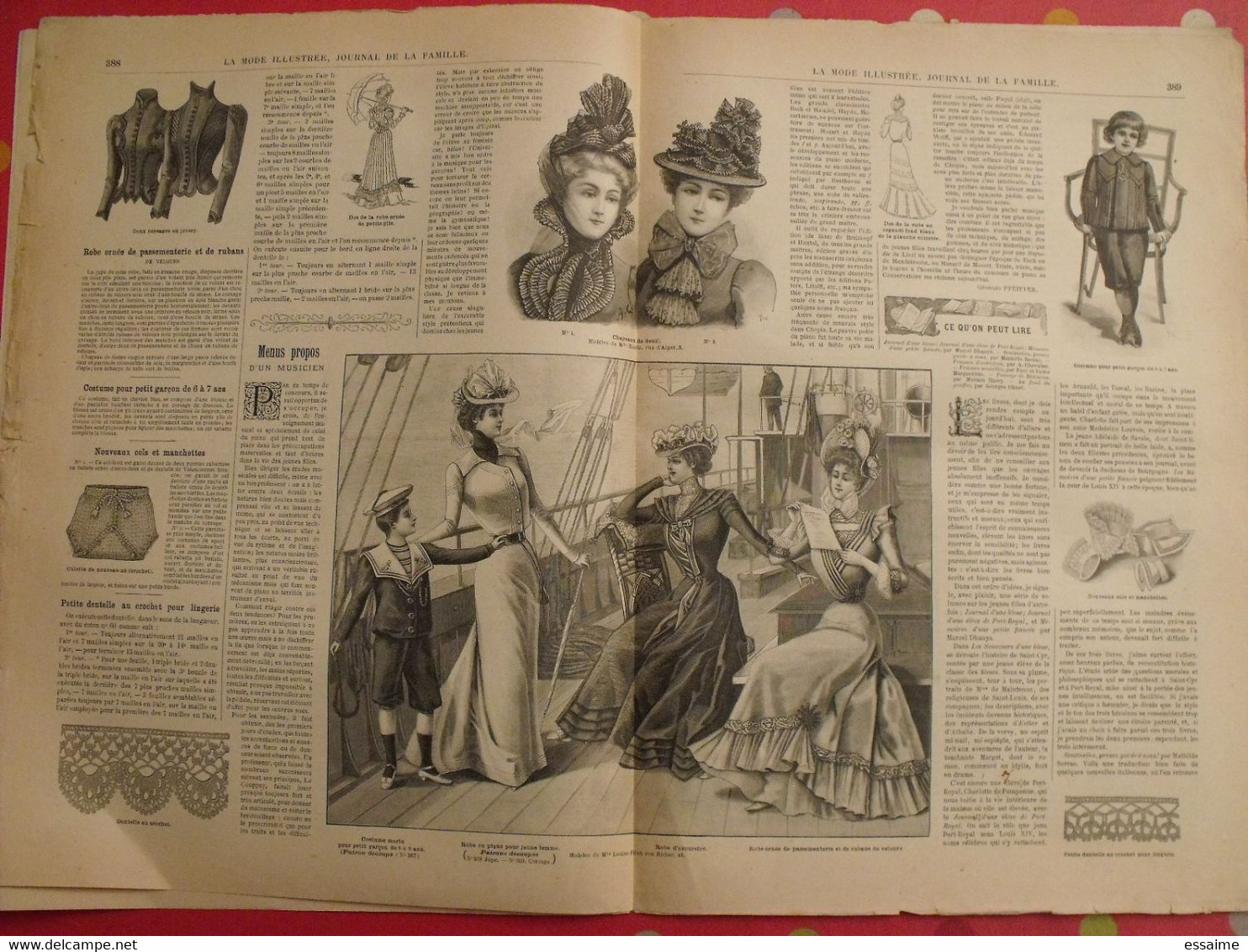 4 Revues La Mode Illustrée, Journal De La Famille.  N° 29,30,31,32 De 1899. Couverture En Couleur. Jolies Gravures - Mode