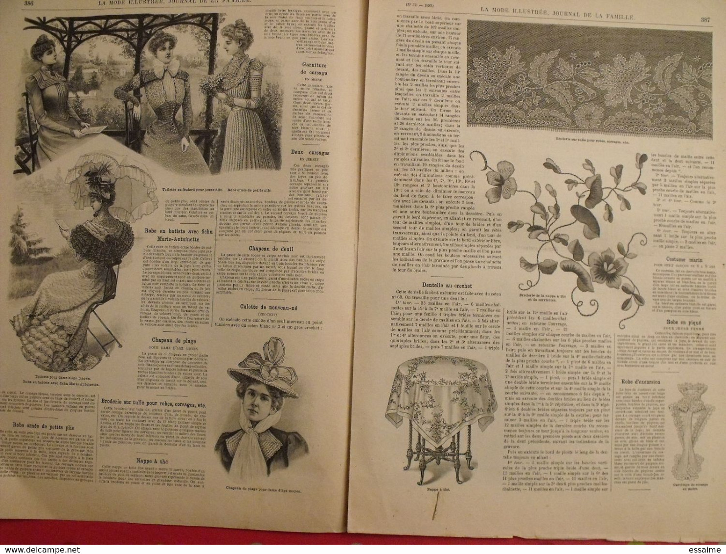 4 Revues La Mode Illustrée, Journal De La Famille.  N° 29,30,31,32 De 1899. Couverture En Couleur. Jolies Gravures - Mode