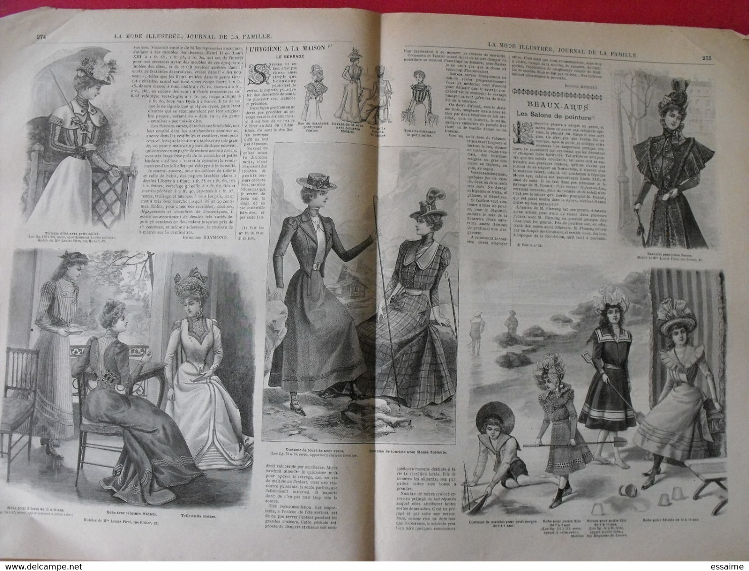 4 Revues La Mode Illustrée, Journal De La Famille.  N° 19,20,21,23 De 1899. Couverture En Couleur. Jolies Gravures - Moda