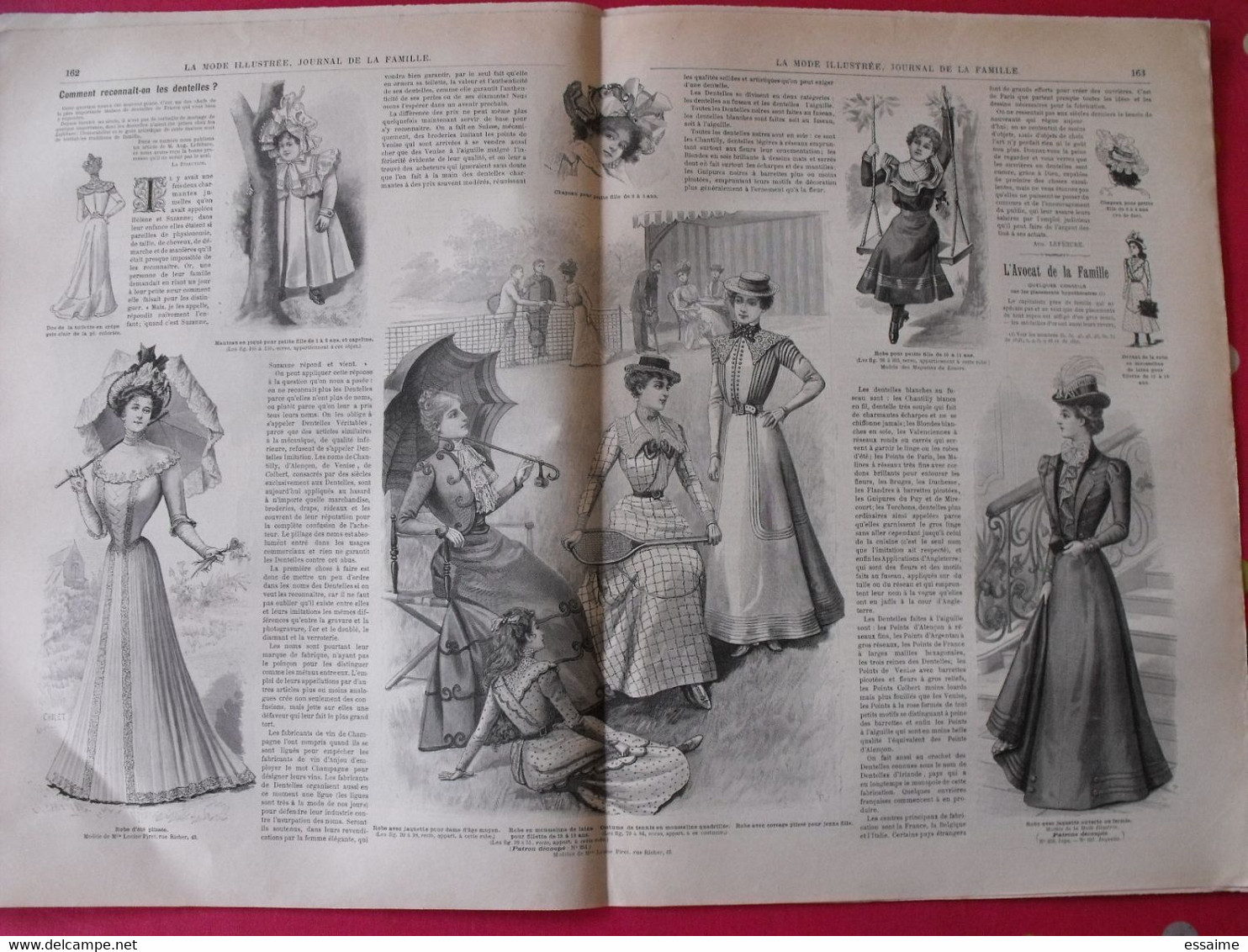 4 Revues La Mode Illustrée, Journal De La Famille.  N° 10,12,13,14 De 1899. Couverture En Couleur. Jolies Gravures - Fashion