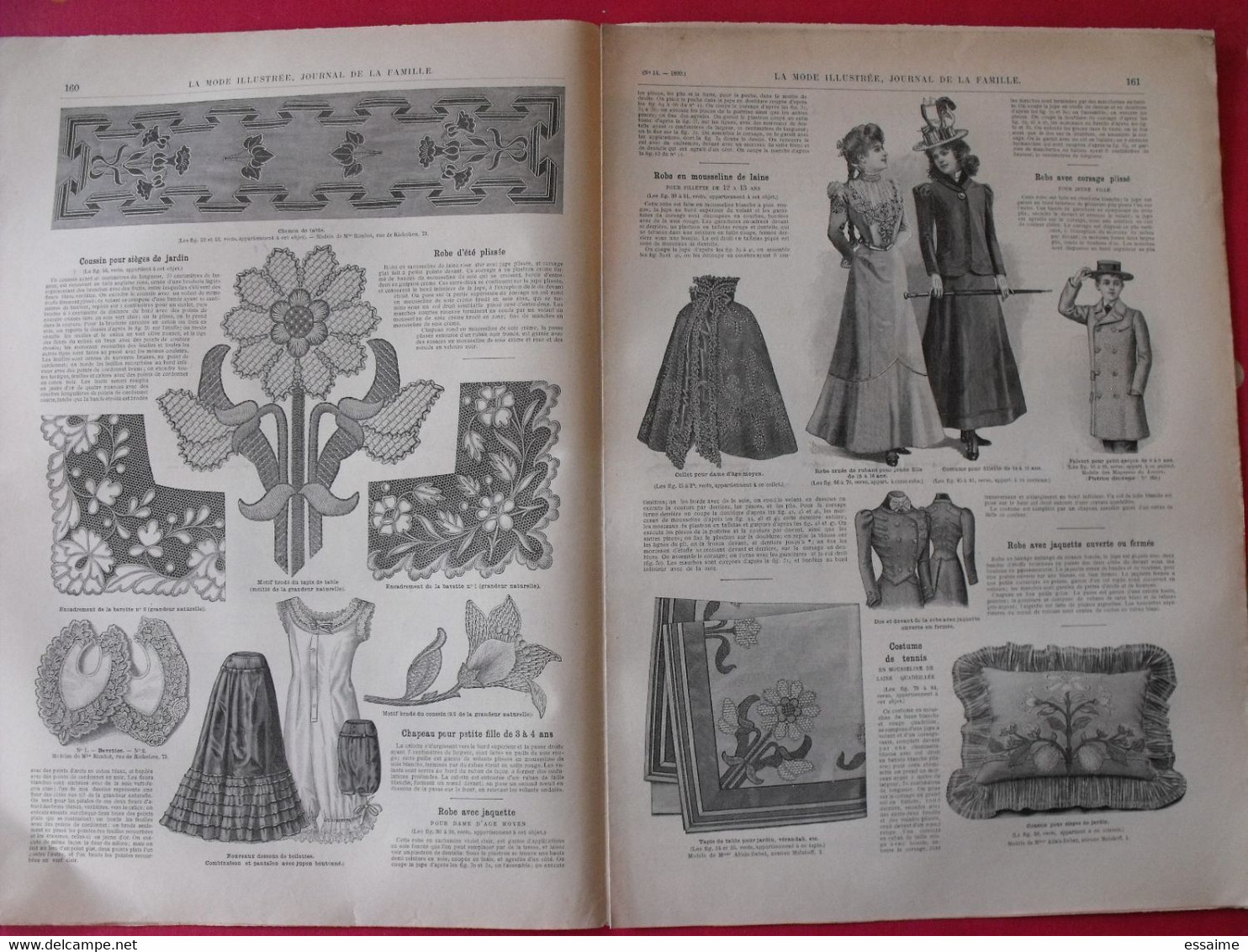 4 Revues La Mode Illustrée, Journal De La Famille.  N° 10,12,13,14 De 1899. Couverture En Couleur. Jolies Gravures - Fashion