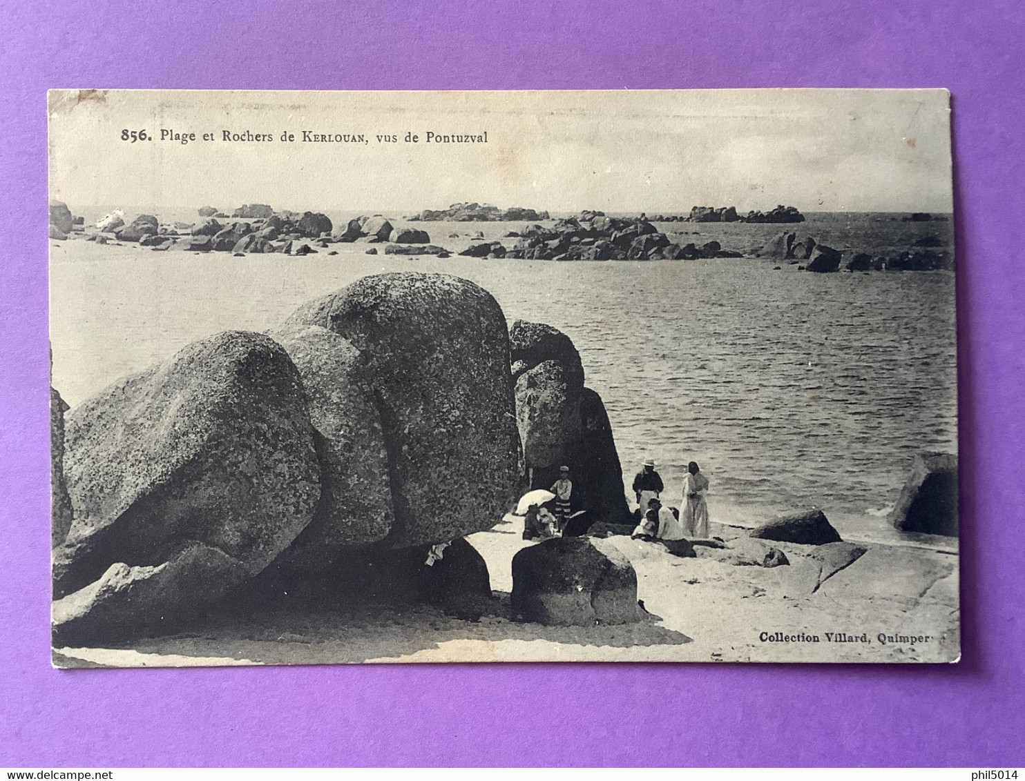 29  KERLOUAN   Plage Et Rochers, Vue De Pontuzval     Petite Animation    Bon état - Kerlouan