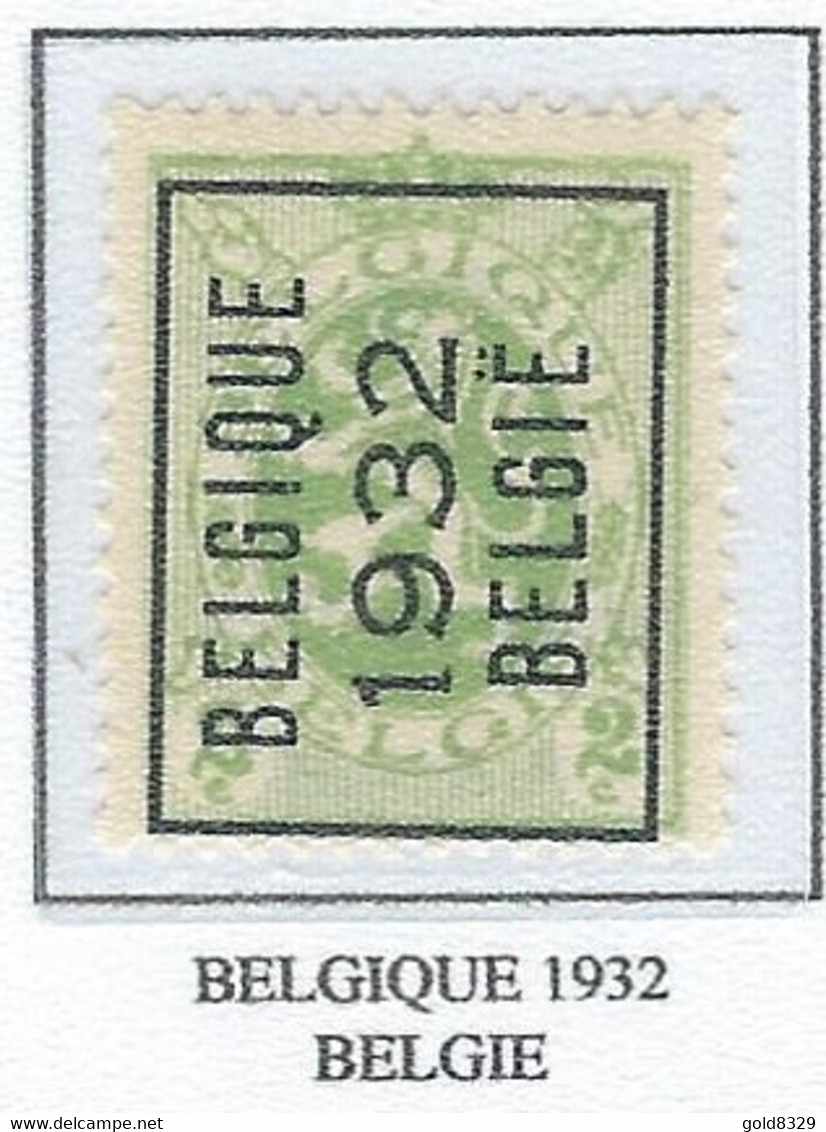 Préo TYPO 1932    -   COB 277 MNH -  (2c. Vert-jaune BELGIQUE  1932  BELGIE) (Pos A) - Typos 1929-37 (Lion Héraldique)