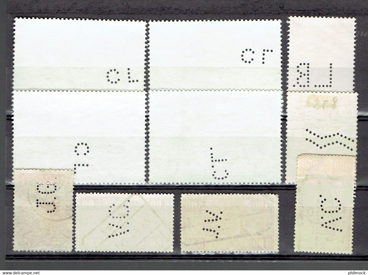 M - Set Perforés Belgique - All Différent - Perforated - Geperforeed - Perforierte Briefmarken - Selos Perfurados - Zonder Classificatie