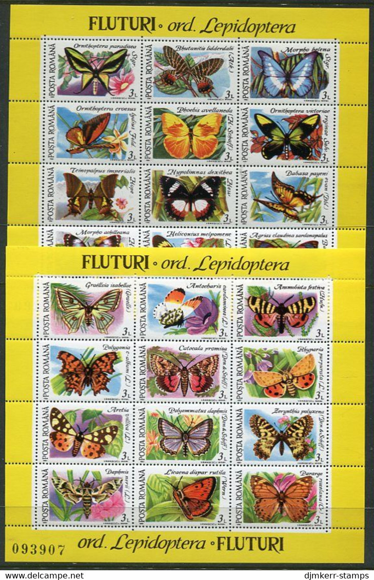 ROMANIA 1991 Butterflies Blocks MNH/**.  Michel Block 267-268 - Ongebruikt