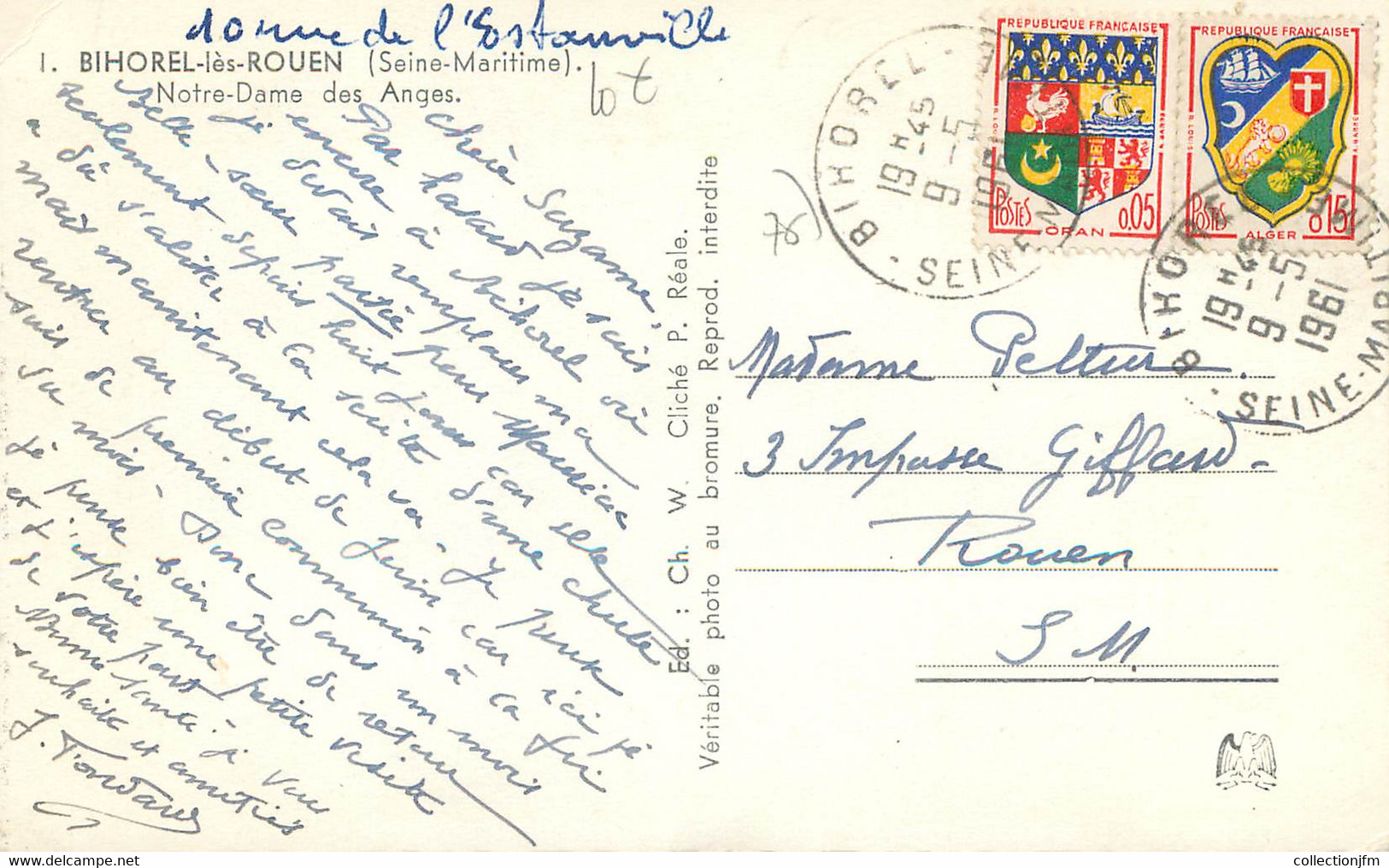 CPSM FRANCE 76 "Bihorel Les Rouen, Notre Dame Des Anges". - Bihorel