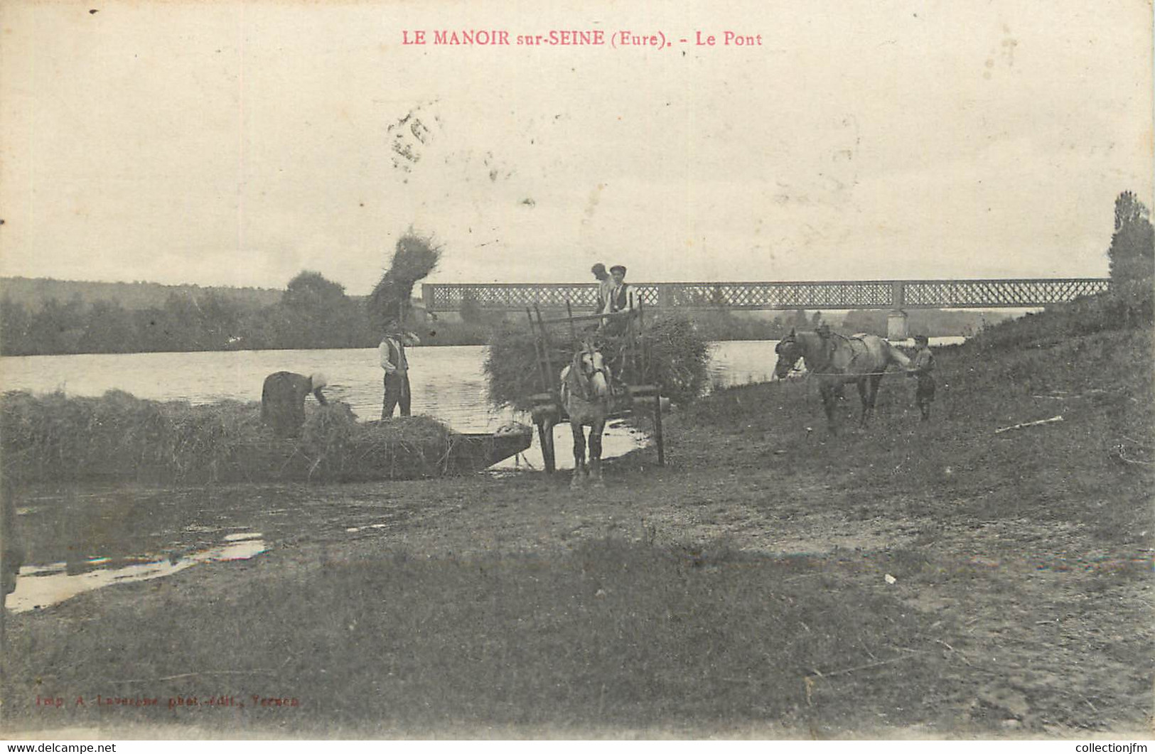 CPA FRANCE 27 "Le Manoir Sur Seine, Le Pont". - Le Manoir