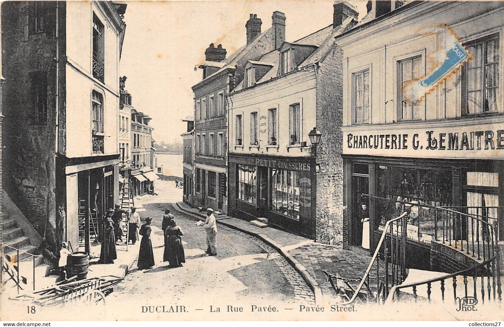 76-DUCLAIR- LA RUE PAVEE - Duclair