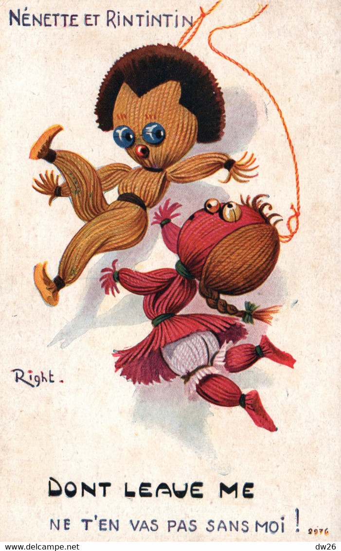 Illustration Right: Nenette Et Rintintin - Dont Leave Me (ne T'en Vas Pas Sans Moi) Edition Lapina, Carte N° 2976 - Right