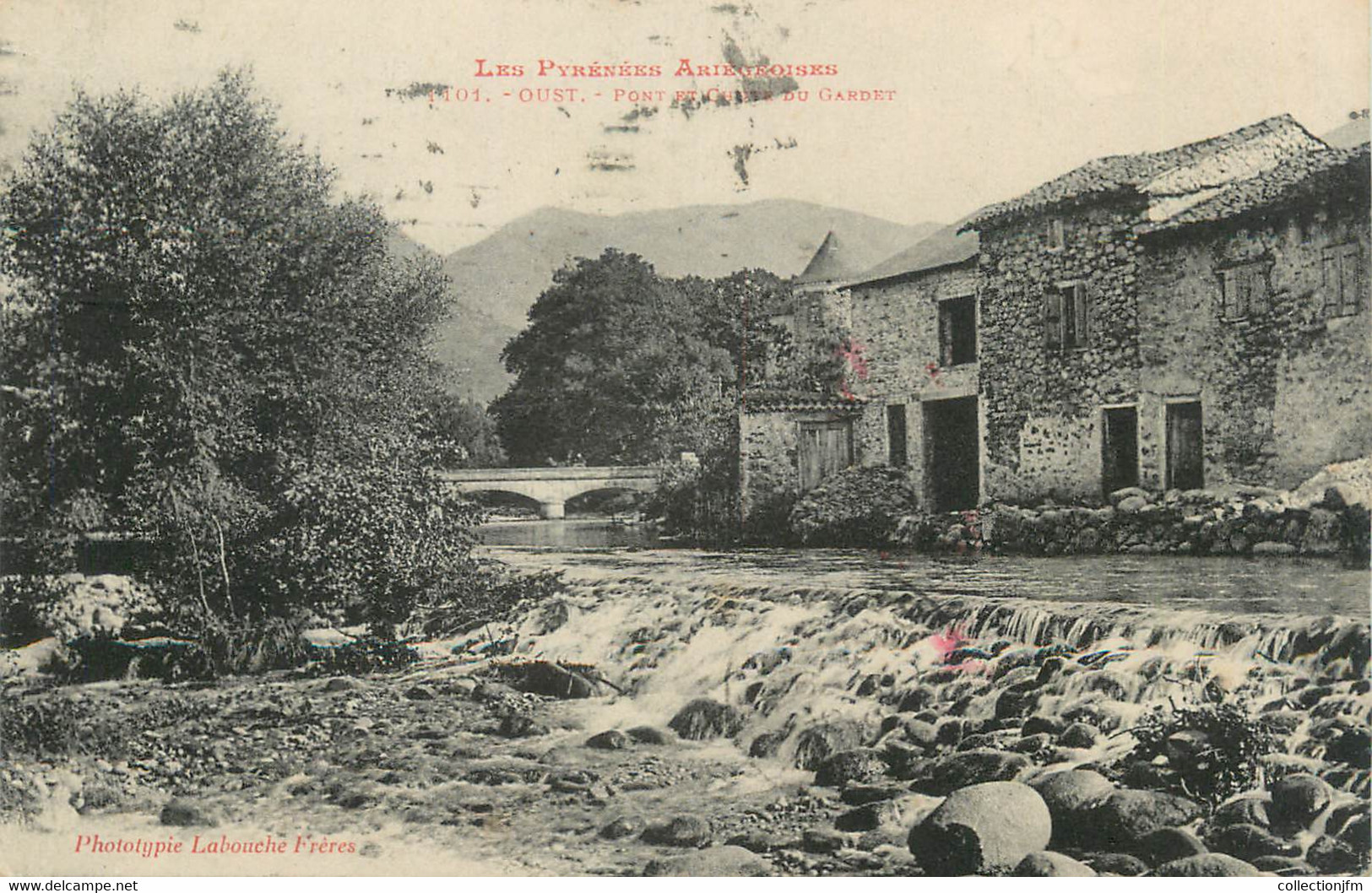 CPA FRANCE 09 " Oust, Pont Du Gardet". - Oust