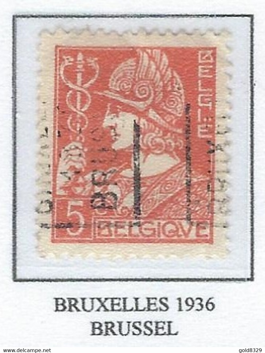 Préo Roulette 1936    -   COB 336 -  (5c. Orange BRUXELLES  1936  BRUSSEL) (Pos A) - Roller Precancels 1930-..