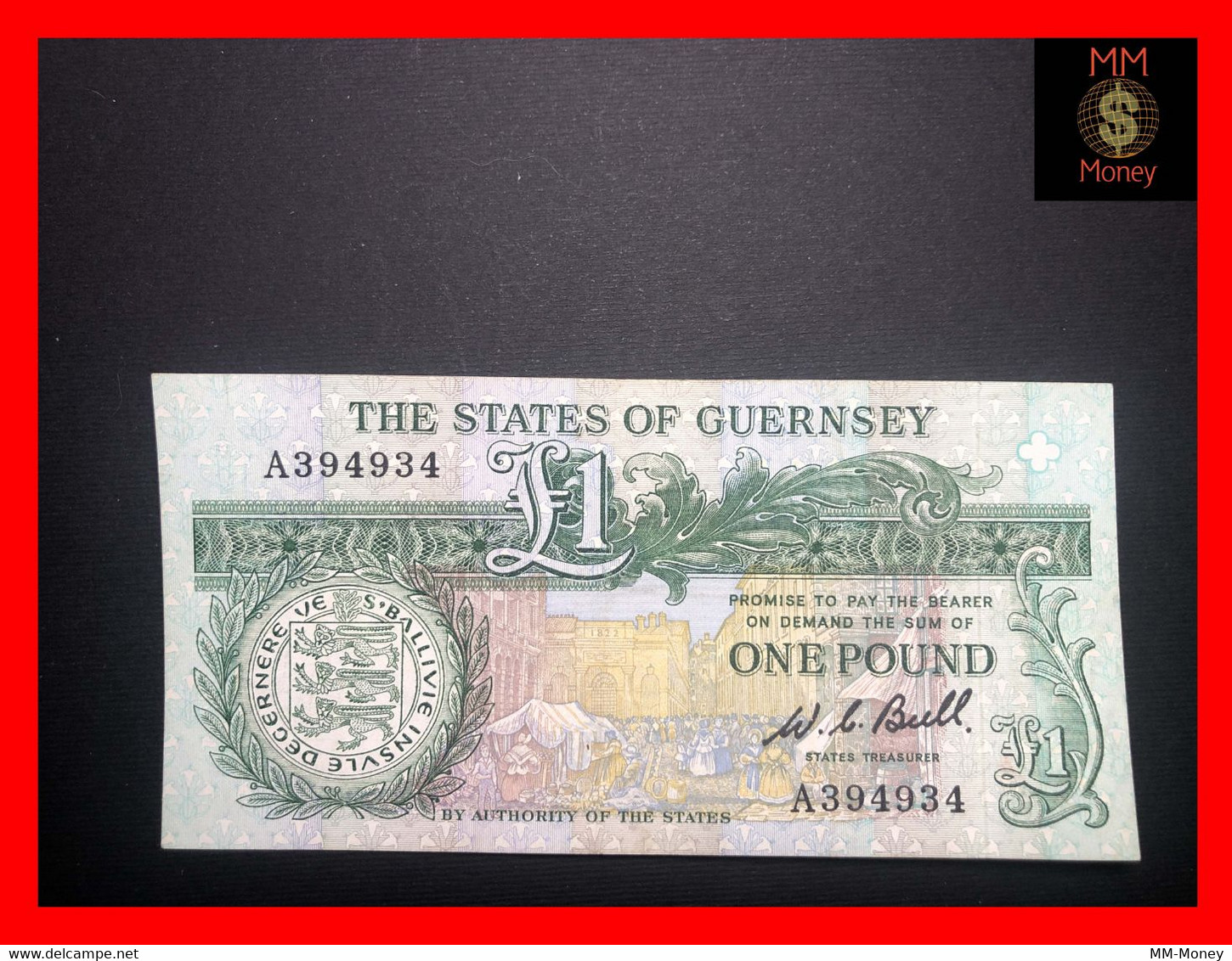GUERNSEY 1 £ 1980   P. 48 A     Sig. W.C. Bull    XF - Guernesey