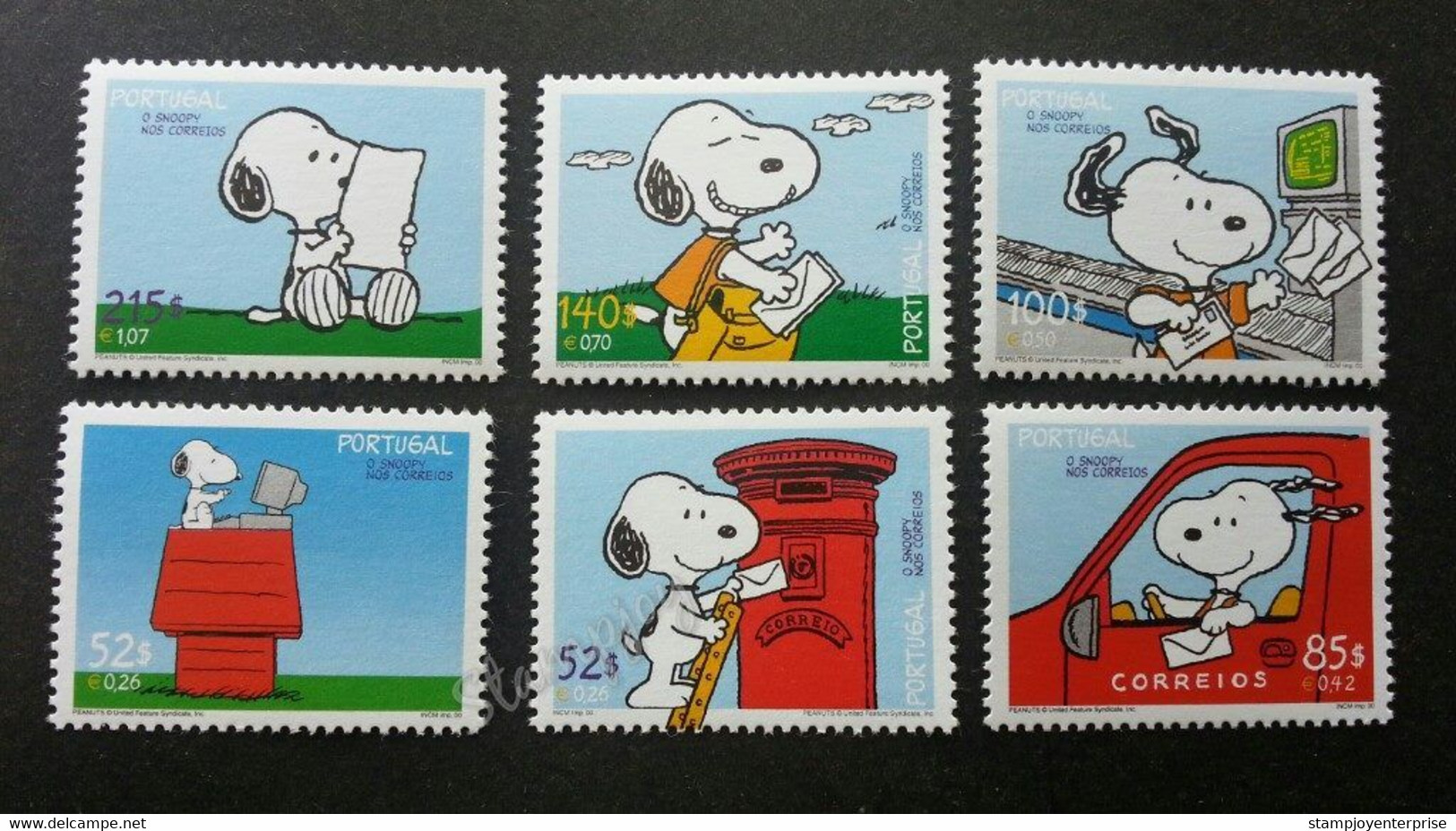 Portugal Cartoon 2000 Animation Comic Dog Postbox Postman Mailbox Postal Service (stamp) MNH - Briefe U. Dokumente