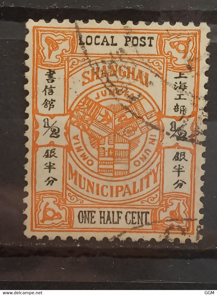 China. Local Post Shangai. One Half Cent. Usado - Gebruikt