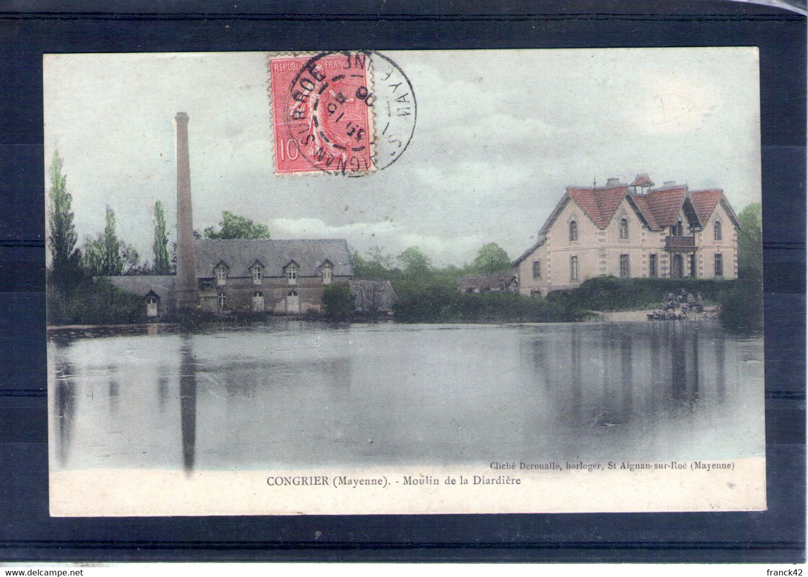 53. Saint Aignan Sur Roe. Moulin De La Diardière. Carte Colorisée. Carte "molle" - Saint Aignan Sur Roe