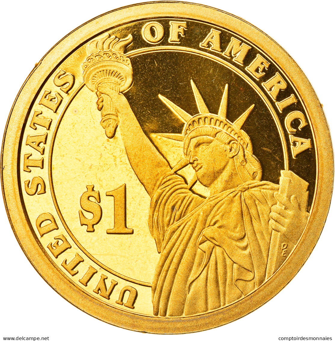 Monnaie, États-Unis, John Adams, Dollar, 2007, U.S. Mint, San Francisco, Proof - 2007-…: Presidents