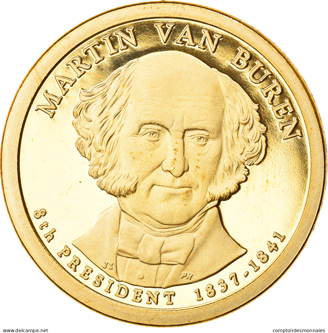 Monnaie, États-Unis, Martin Van Buren, Dollar, 2008, U.S. Mint, San Francisco - 2007-…: Presidents