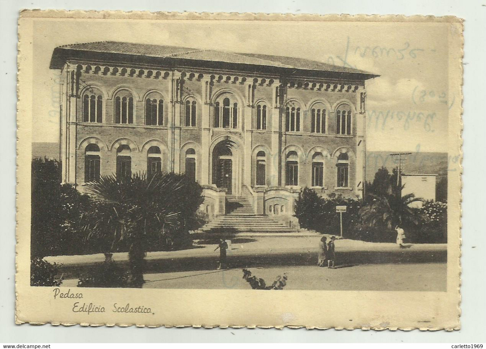 PEDASO - EDIFICIO SCOLASTICO   - VIAGGIATA  FG - Fermo