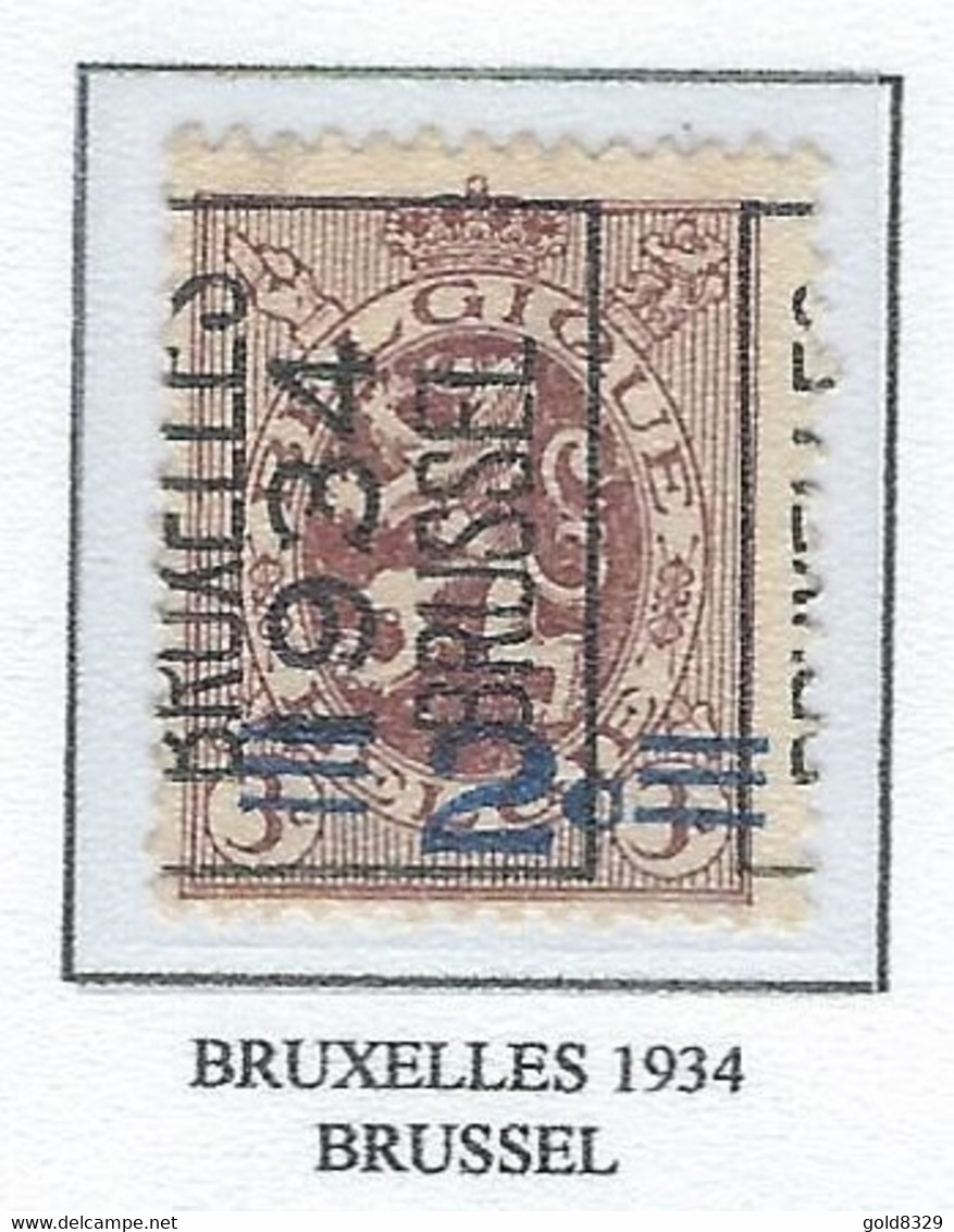 Préo TYPO 1934    -   COB 315 MNH -  (2c. Sur 3c.  BRUXELLES  1934  BRUSSEL) (Pos A) - Typos 1929-37 (Lion Héraldique)