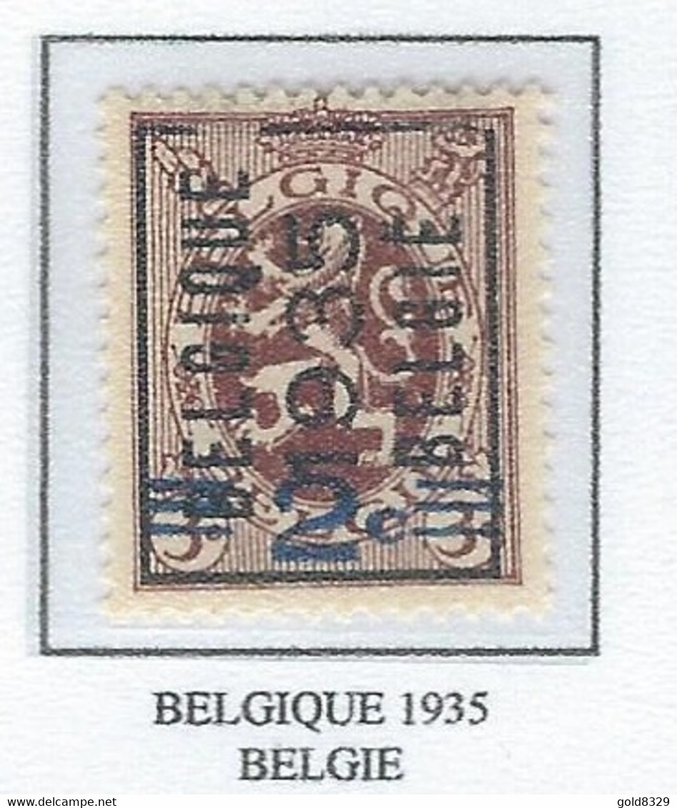 Préo TYPO 1935    -   COB 315 MNH -  (2c. Sur 3c.  BELGIQUE  1935  BELGIE) (Pos A) - Typos 1929-37 (Lion Héraldique)