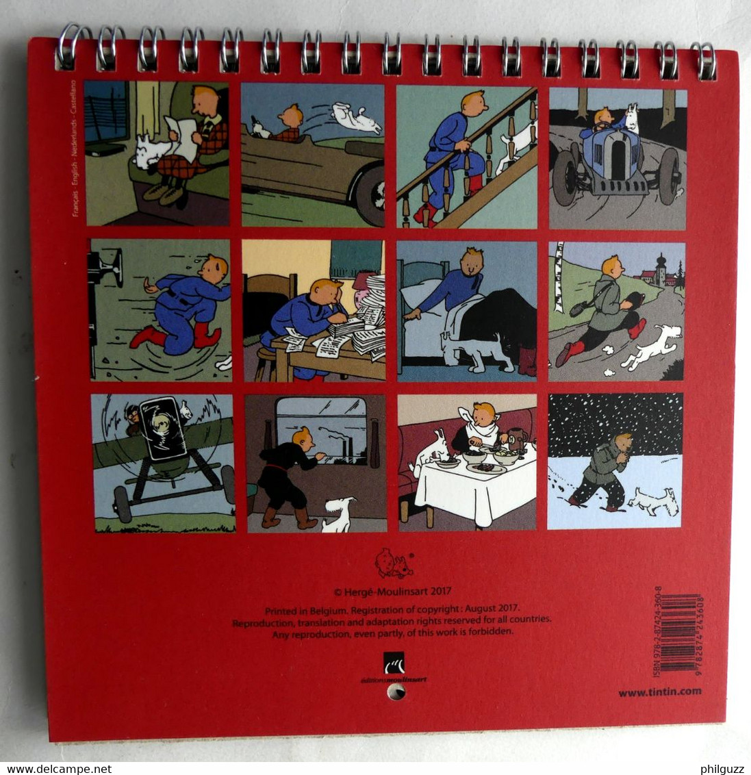 Petit CALENDRIER TINTIN - MOULINSART 2018 Neuf - HERGE - Agendas