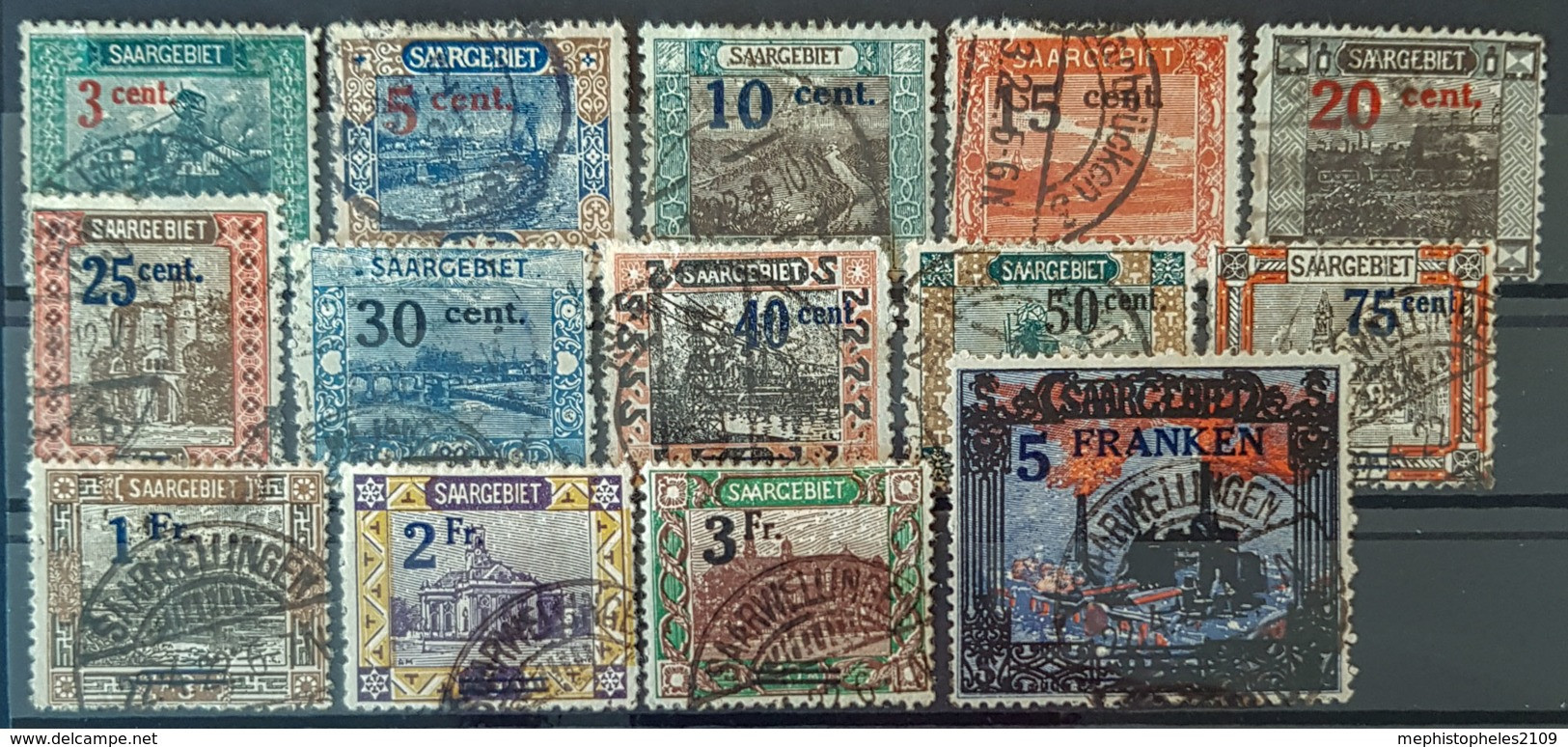 SARRE / SAARGEBIET 1921 - Canceled - Mi 70-83 - Complete Set! - Oblitérés