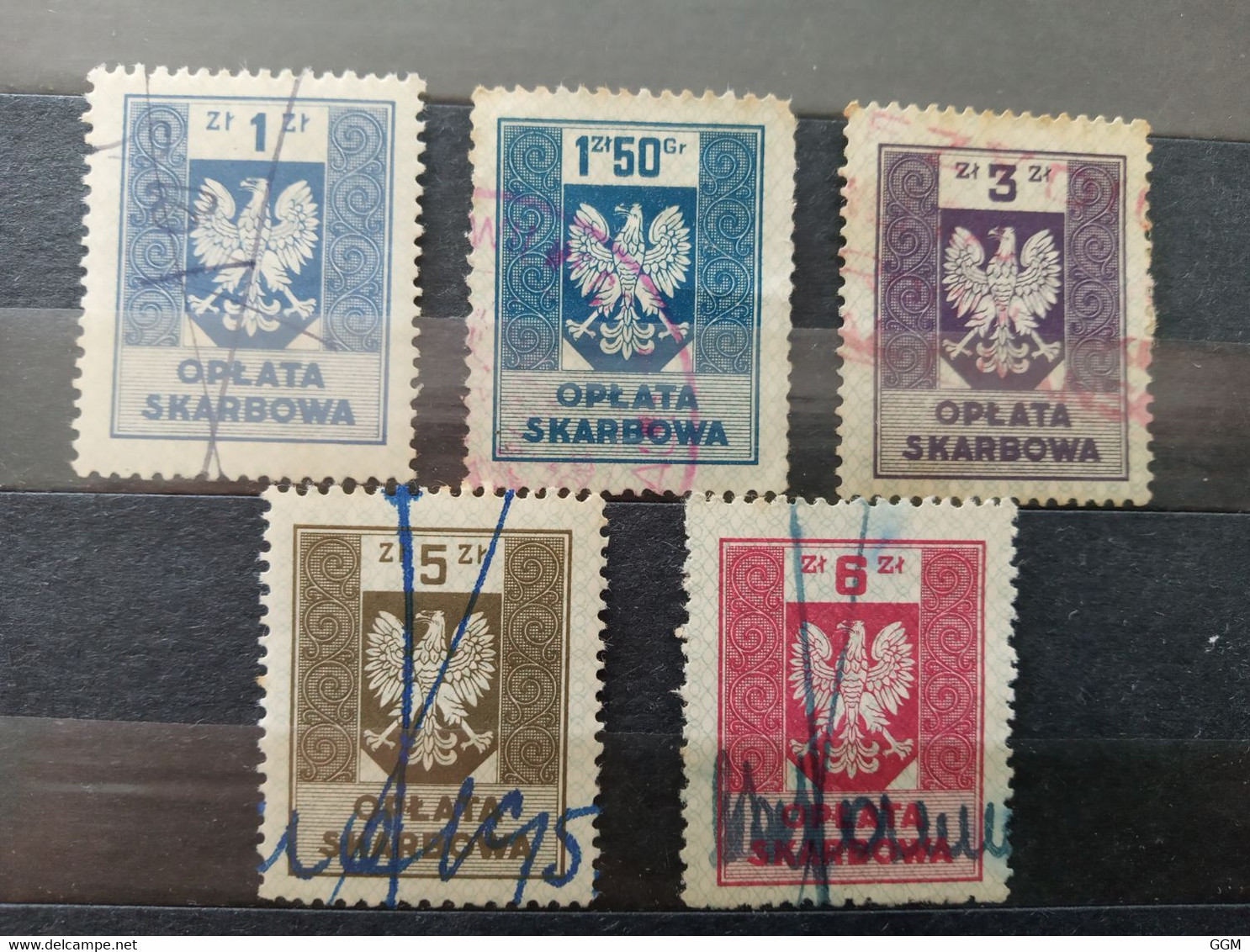 Polonia. Fiscales. 1953. Oplata Skarbowa. Usados - Revenue Stamps