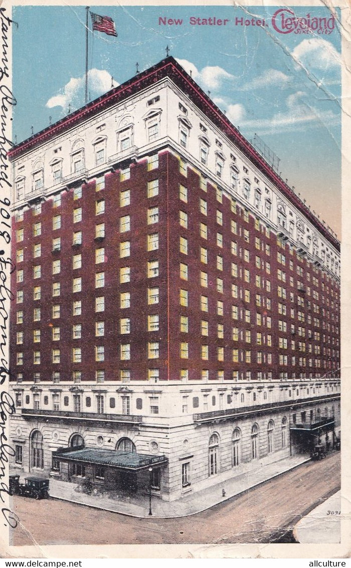 A4314- New Statler Hotel Cleveland Sixth City Ohio USA 1916  Used Postcard - Cleveland