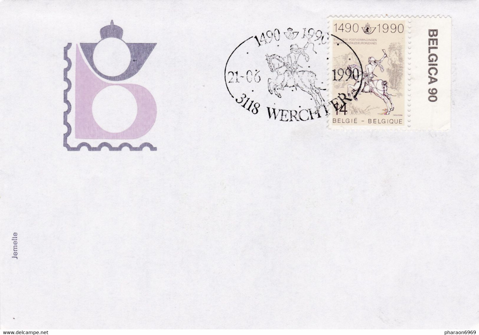 Enveloppe 2350 Belgica 90 1ère Liaison Postale Innsbruck Malines Mechelen Werchter - Other & Unclassified
