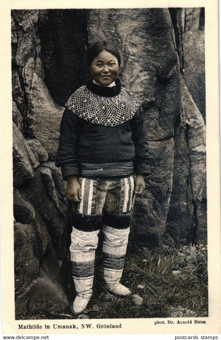 Grönland, Eskimofrau, Mathilde In Umanak, NW Grönland, Phot. Dr. Arnold Heim - Greenland