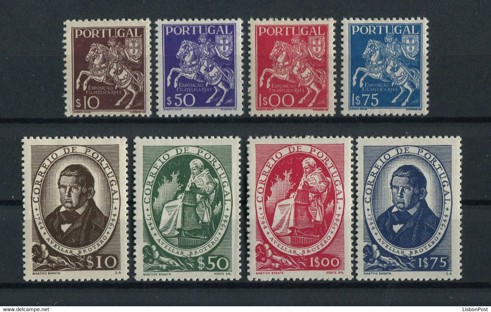 1944 Portugal Complete Year MH Stamps. Année Compléte Timbres Neuf Avec Charnière. Ano Completo Novo Com Charneira. - Ganze Jahrgänge